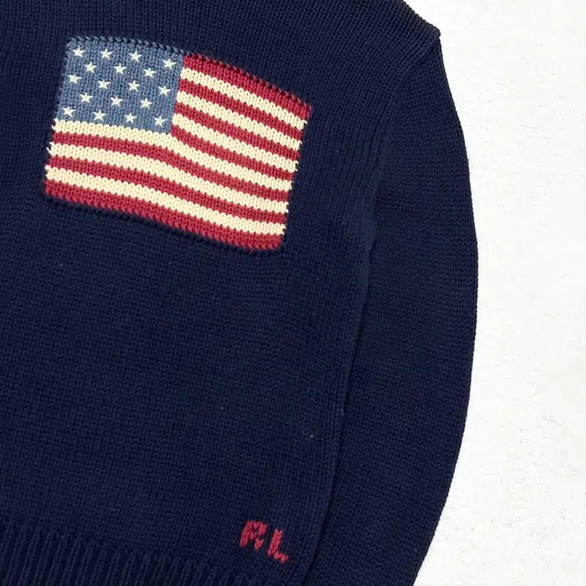[BUNJANG] Polo Ralph Lauren American Flag Turtleneck Knit / 폴로 성조기 터틀넥 니트