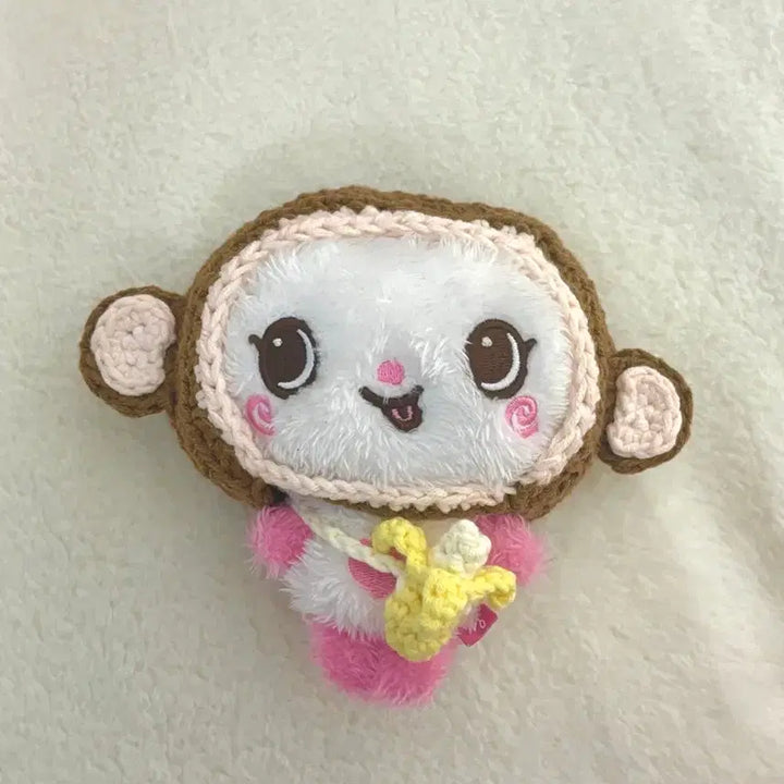 [BUNJANG] Wishdol Pang-i Monkey Outfit &amp; Banana Bag Set / 위시돌 팡이 뜨개옷 원숭이 바나나가방 세트 사쿠야