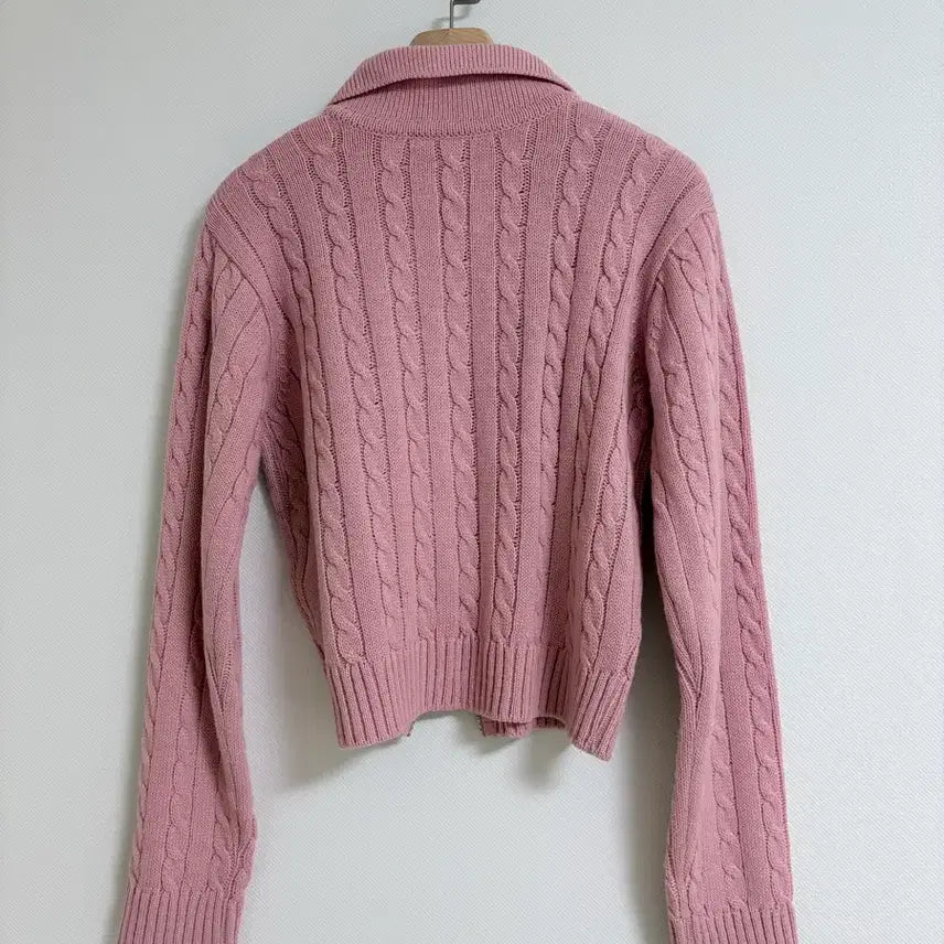 [BUNJANG] Cable Knit Two-Way Zip-Up Cardigan / 케이블 니트 투웨이 집업 가디건