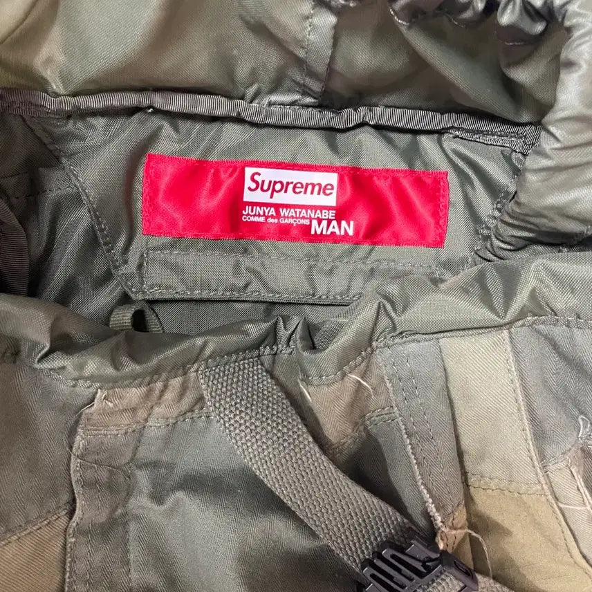 [BUNJANG] Supreme Junya Watanabe Patchwork Backpack / 슈프림 준야 와타나베 패치워크 백팩 카키