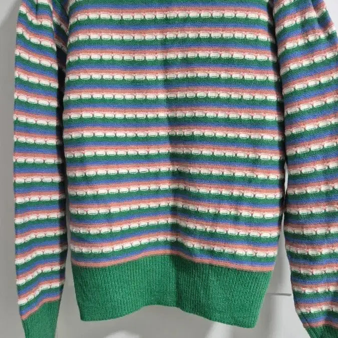 [BUNJANG] Colorful Striped Knit Cardigan / 컬러플 스트라이프 니트 가디건