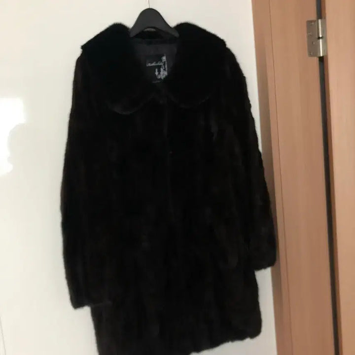 [BUNJANG] Wellmade Natural Real Mink Fur Coat / 웰메이드 둥근카라 천연 리얼밍크 퍼 모피 코트 자켓
