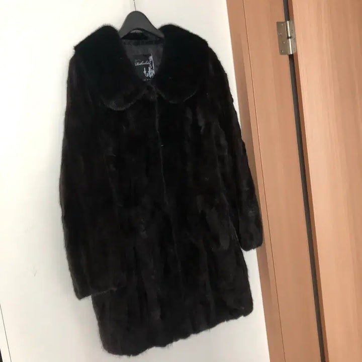 [BUNJANG] Wellmade Natural Real Mink Fur Coat / 웰메이드 둥근카라 천연 리얼밍크 퍼 모피 코트 자켓
