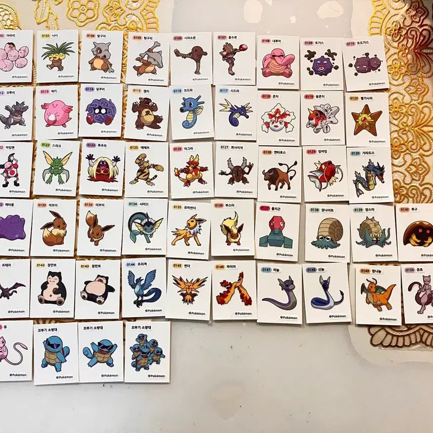 [BUNJANG] Pokemon Bread Tteok-ssi Stickers - 1st Generation Collection / 포켓몬 빵 띠부띠부씰 구1세대 모음 총162종 팝니다