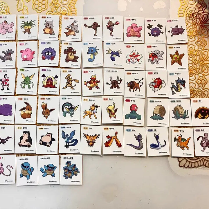 [BUNJANG] Pokemon Bread Tteok-ssi Stickers - 1st Generation Collection / 포켓몬 빵 띠부띠부씰 구1세대 모음 총162종 팝니다
