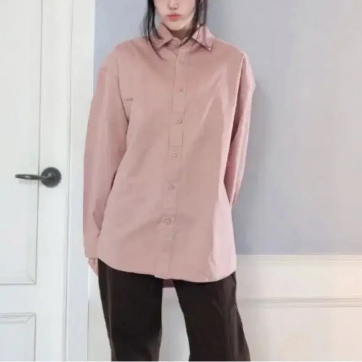 [BUNJANG] Ulife-G Pigment Dyeing Shirt Light Pink (M) / 원가4만원| 무신사 유라이프지 심플 피그먼트 다잉 셔츠_라이트핑크 M