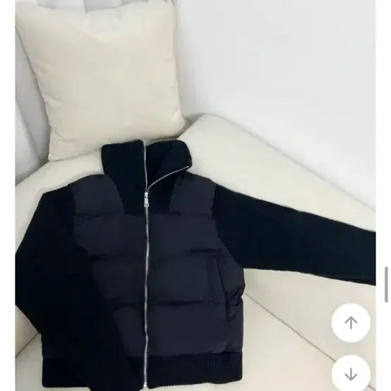 [BUNJANG] Avely Knit Padded High Neck Padded Jacket / 에이블리 니트패딩 카라니트패딩 하이넥패딩