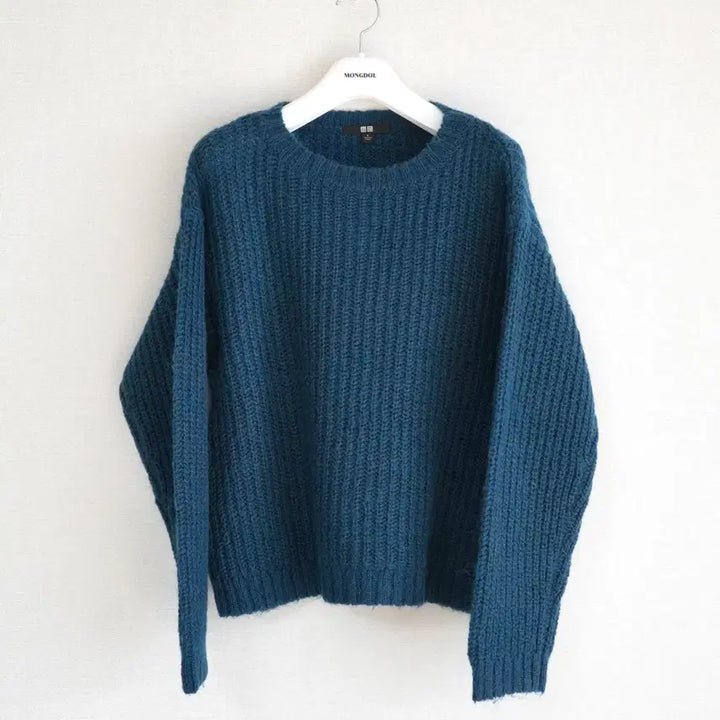 [BUNJANG] Uniqlo Loose Fit Knit Sweater Cobalt Blue / S 유니클로 루즈핏 니트 스웨터 코발트 코발트 블루