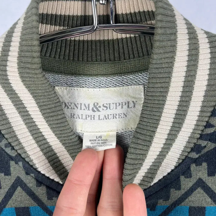 [BUNJANG] Aztec Pattern Sweat Cardigan / Denim&Supply (Ralph Lauren)아즈텍 패턴 스웻 가디건