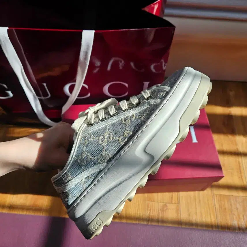 [BUNJANG] Gucci Tennis 1977 GG Platform Sneakers / 구찌 테니스 1977 GG 플랫폼 스니커즈  36+(235)