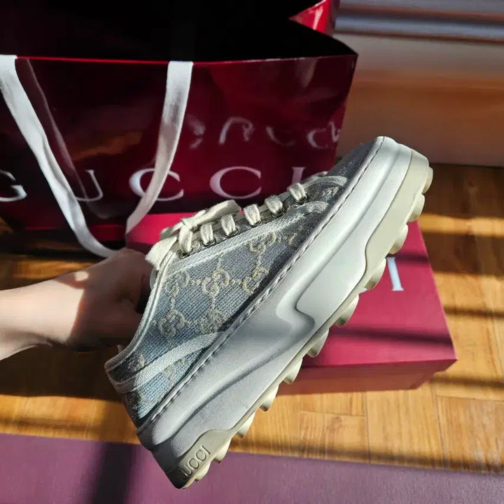 [BUNJANG] Gucci Tennis 1977 GG Platform Sneakers / 구찌 테니스 1977 GG 플랫폼 스니커즈  36+(235)