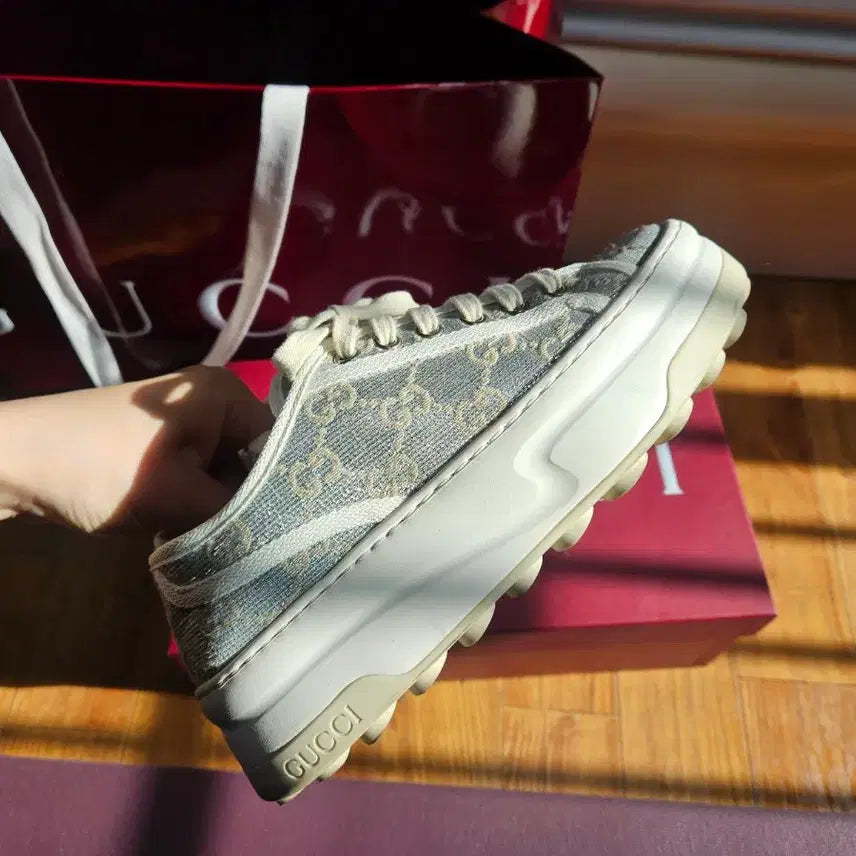 [BUNJANG] Gucci Tennis 1977 GG Platform Sneakers / 구찌 테니스 1977 GG 플랫폼 스니커즈  36+(235)
