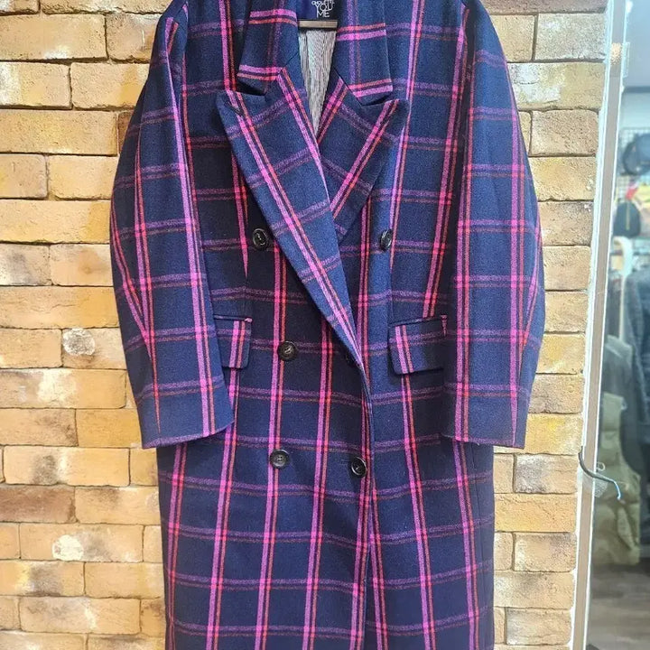 [BUNJANG] Lucky Chouette YOU ME Check Coat / 럭키슈에뜨  CHOUETTE YOU ME 체크 코트 36사이즈