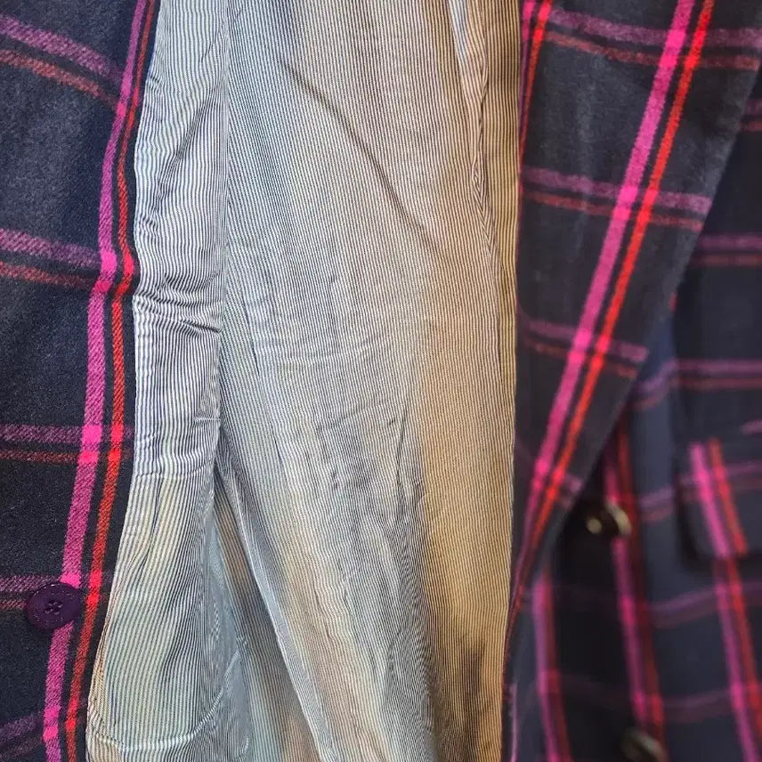 [BUNJANG] Lucky Chouette YOU ME Check Coat / 럭키슈에뜨  CHOUETTE YOU ME 체크 코트 36사이즈