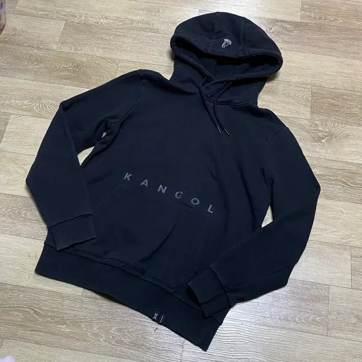 [BUNJANG] Kangol Hooded Sweatshirt Black / 캉골 후드티 블랙 교신