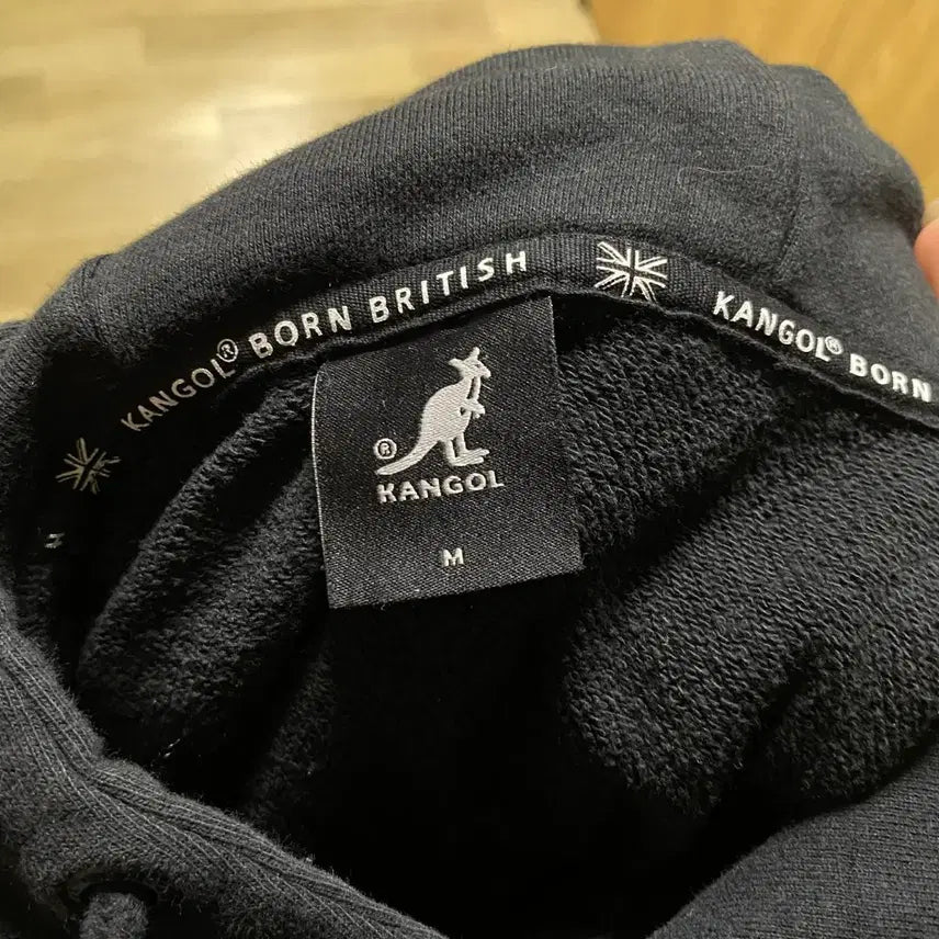 [BUNJANG] Kangol Hooded Sweatshirt Black / 캉골 후드티 블랙 교신