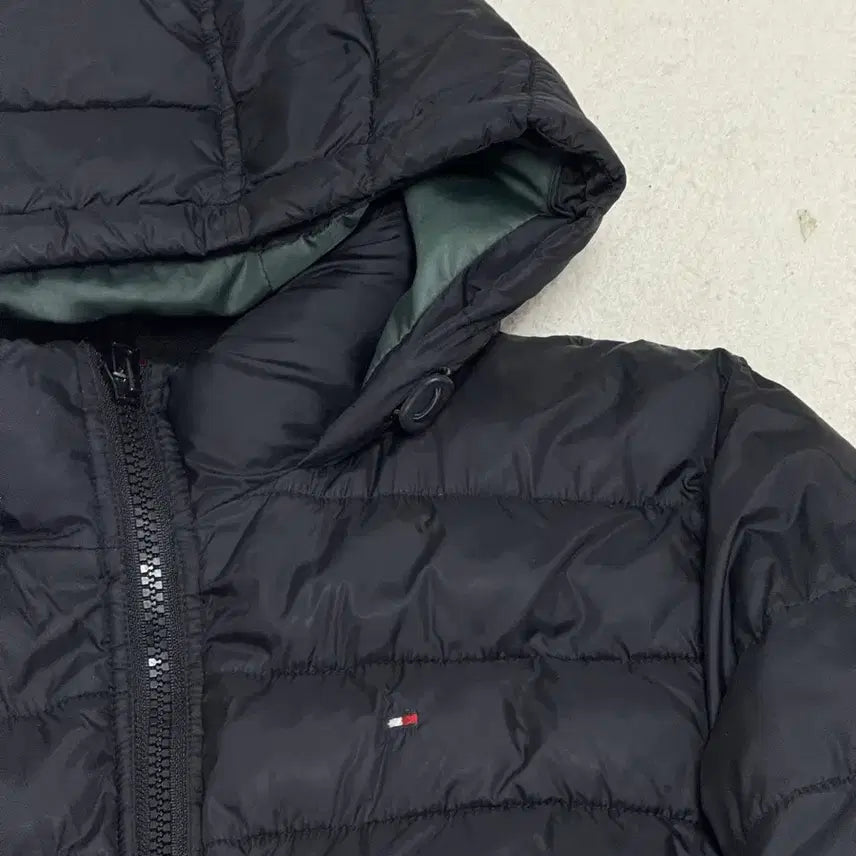 [BUNJANG] Tommy Hilfiger Black Hooded Padded Jumper (M) / 타미힐피거 블랙 후드 패딩 점퍼 M