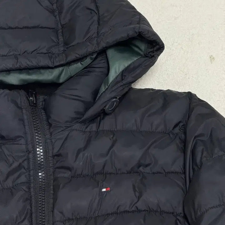 [BUNJANG] Tommy Hilfiger Black Hooded Padded Jumper (M) / 타미힐피거 블랙 후드 패딩 점퍼 M