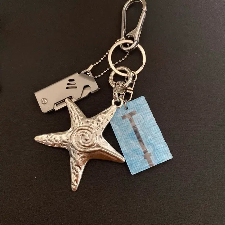 [BUNJANG] Silver Starfish Keyring / 실버 스타피쉬 키링