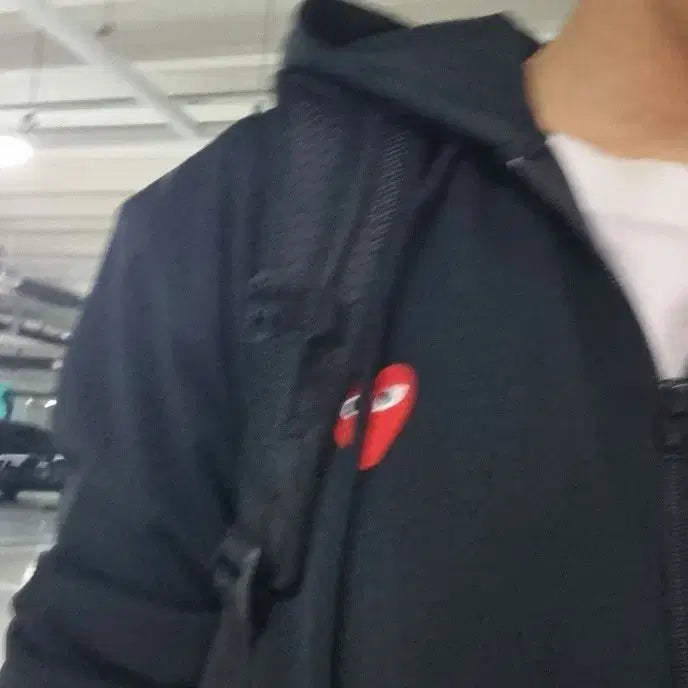 [BUNJANG] Comme des Garçons Black Heart Logo Hoodie Zip-Up XL / 꼼데가르송 블랙 하트 로고 후드집업