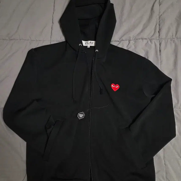 [BUNJANG] Comme des Garçons Black Heart Logo Hoodie Zip-Up XL / 꼼데가르송 블랙 하트 로고 후드집업