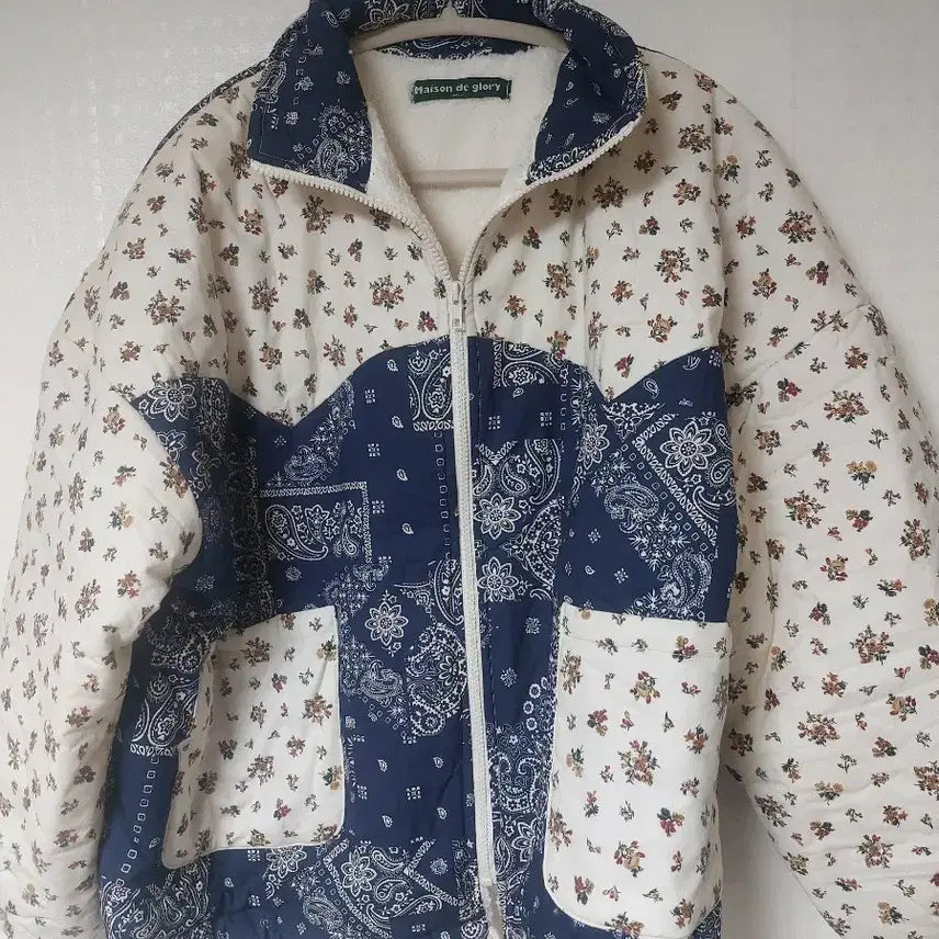 [BUNJANG] Maison de glory Flower Pattern Blouson Jacket / Maison de glory 플라워 패턴 블루종 자켓