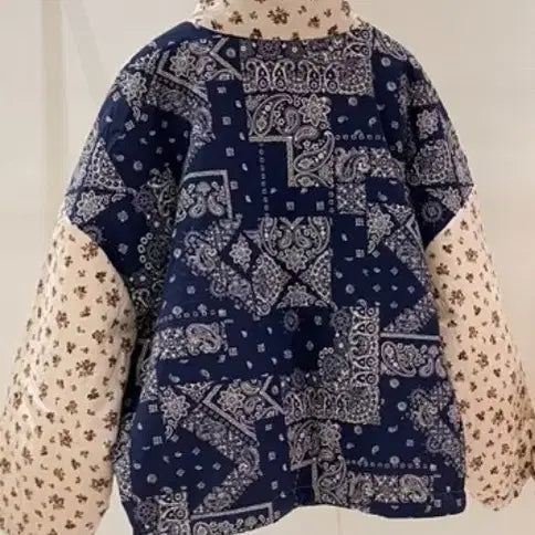 [BUNJANG] Maison de glory Flower Pattern Blouson Jacket / Maison de glory 플라워 패턴 블루종 자켓