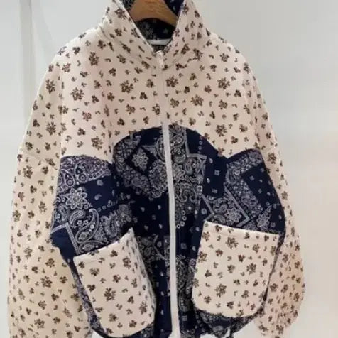 [BUNJANG] Maison de glory Flower Pattern Blouson Jacket / Maison de glory 플라워 패턴 블루종 자켓