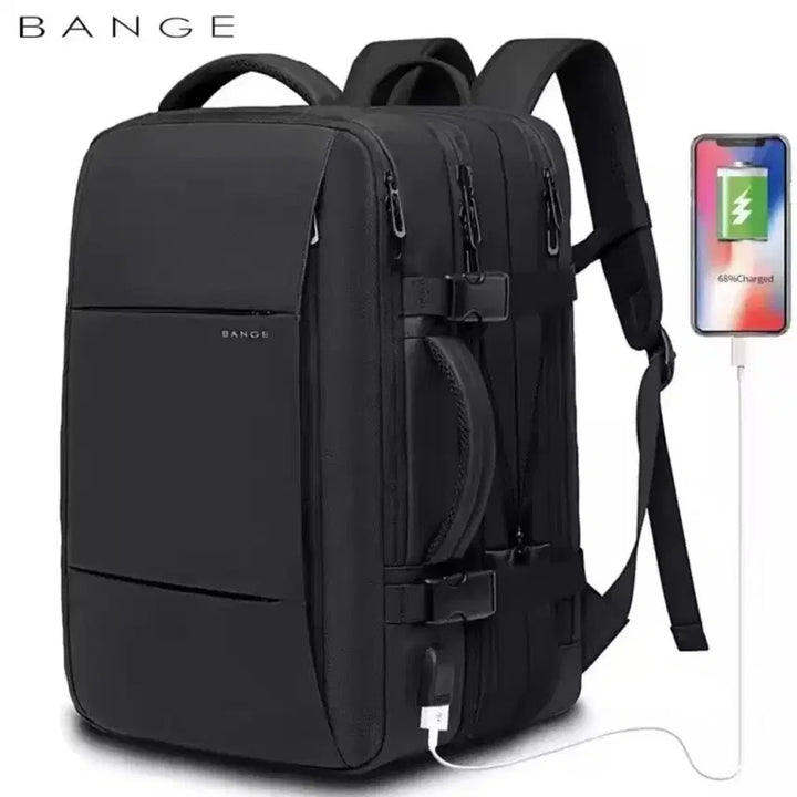 [BUNJANG] BANGE 37L Backpack Black / BANGE 확장형 남성 백팩 블랙 37L