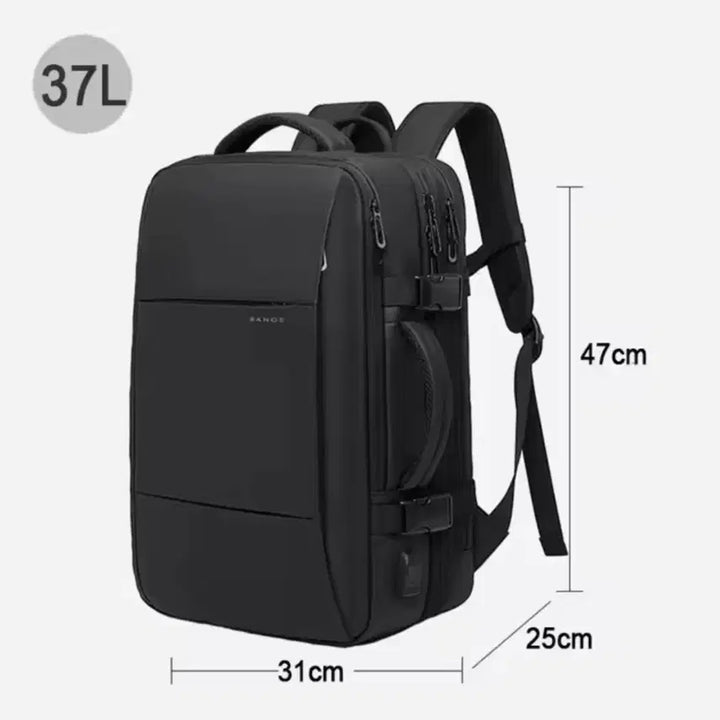 [BUNJANG] BANGE 37L Backpack Black / BANGE 확장형 남성 백팩 블랙 37L