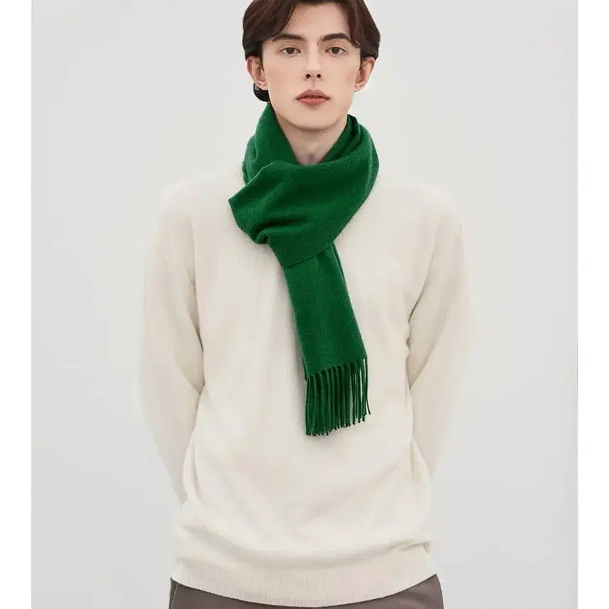 [BUNJANG] Cashmere Muffler Green / 내몽고산100% 캐시미어 머플러 그린 정가10만원대