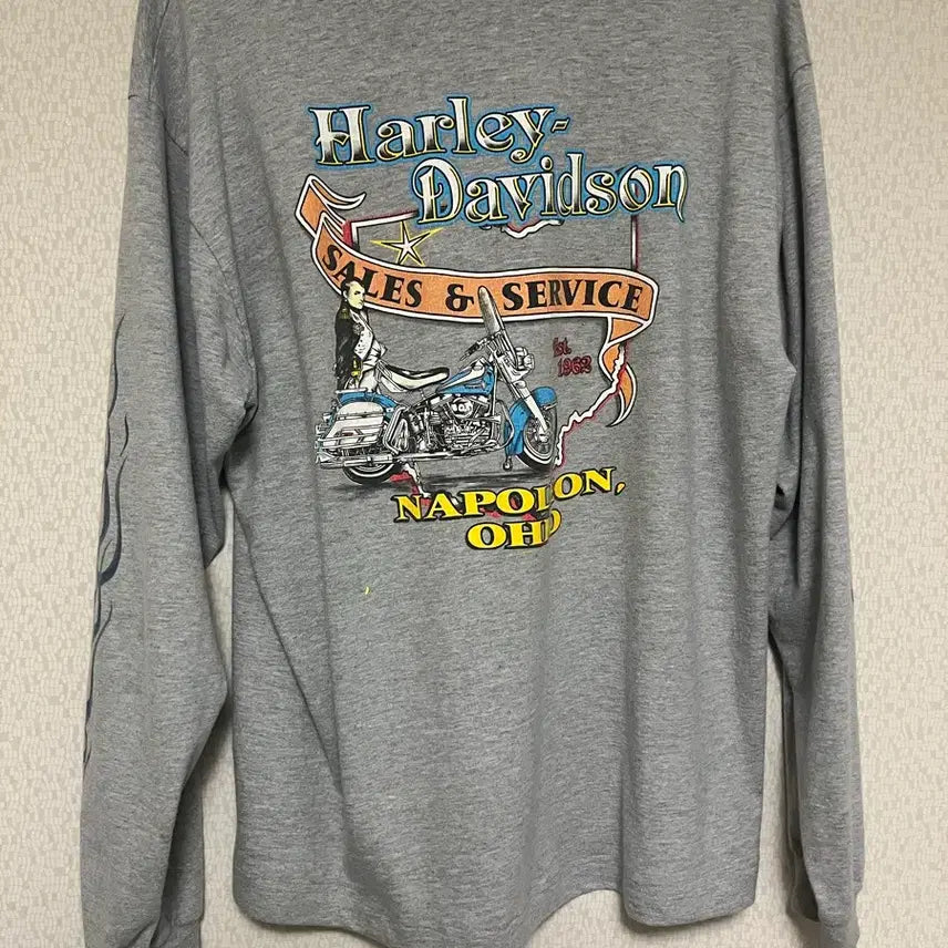 [BUNJANG] Harley Davidson Flame Long Sleeve / 할리데이비슨 플레임 롱슬리브