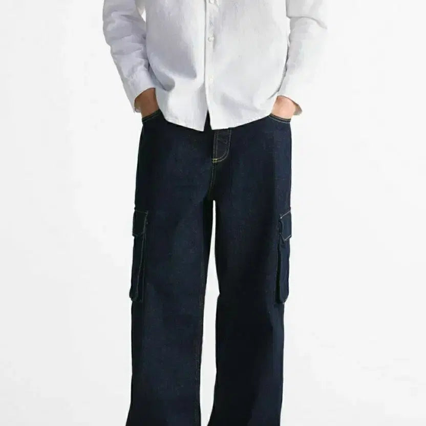 [SOLD OUT] 자라 와이드 카고 데님 팬츠 30