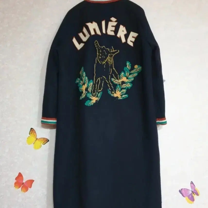 [BUNJANG] DEW E L Embroidered Knit Long Cardigan / 듀엘 사슴자수 니트 롱가디건