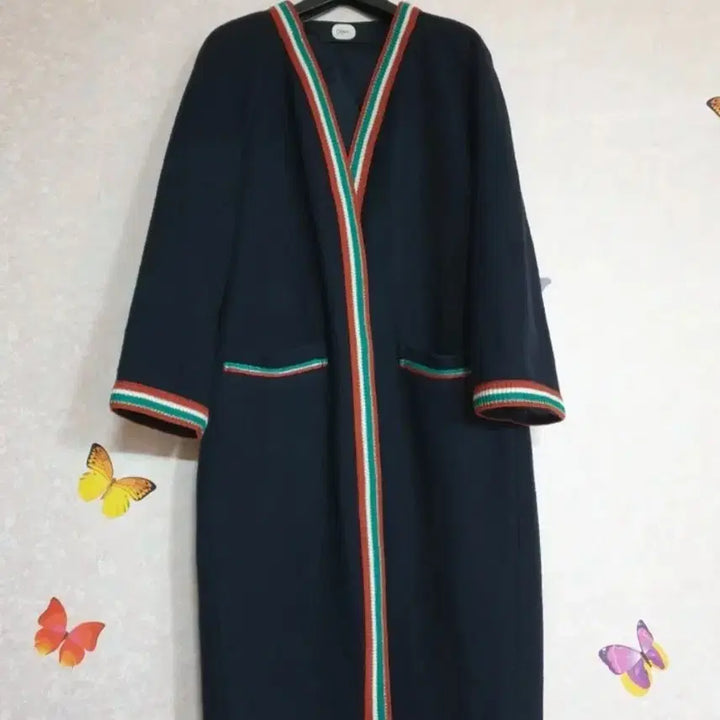 [BUNJANG] DEW E L Embroidered Knit Long Cardigan / 듀엘 사슴자수 니트 롱가디건