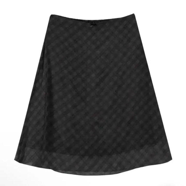 [BUNJANG] Check Midi Chiffon Skirt / 릿킴 체크 미디 쉬폰 스커트