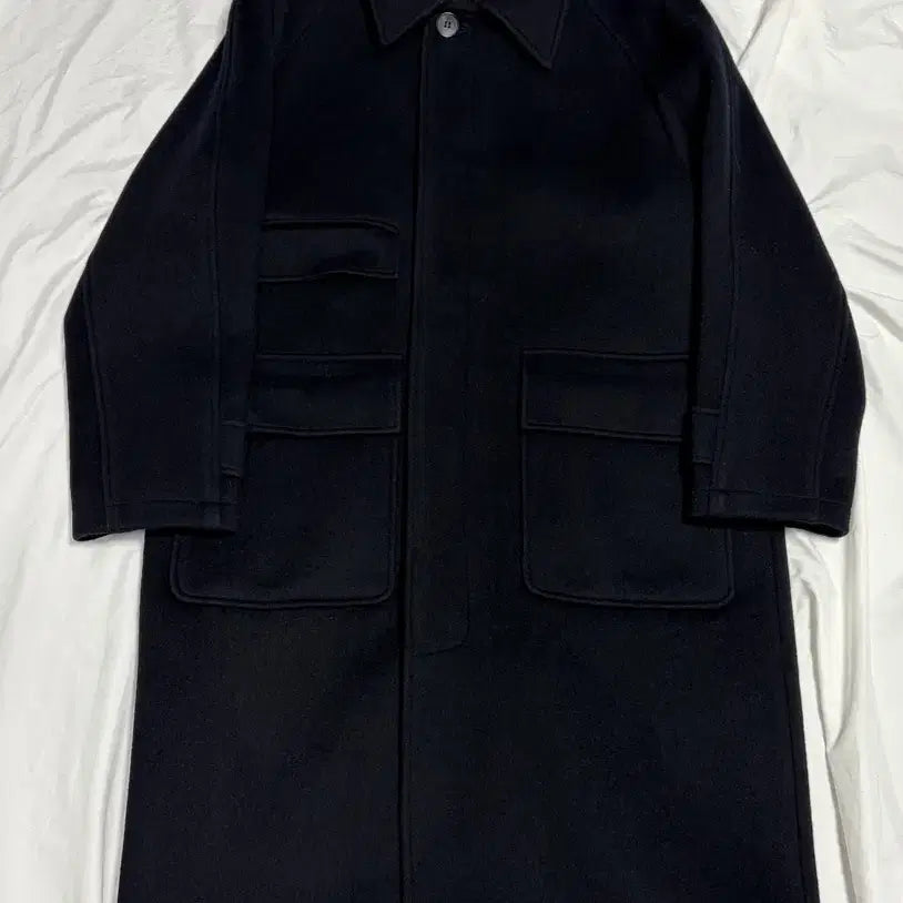[BUNJANG] Legacy Oversized Balmacaan Coat - Navy - Size 95 / 레가시 오버핏 발마칸 코트 / 네이비 / 95사이즈
