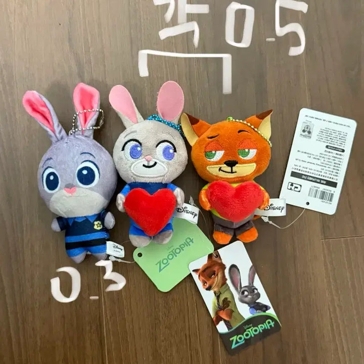[BUNJANG] Disney Zootopia Nick and Judy Keyring / 디즈니 주토피아 인형 키링 (닉, 주디)