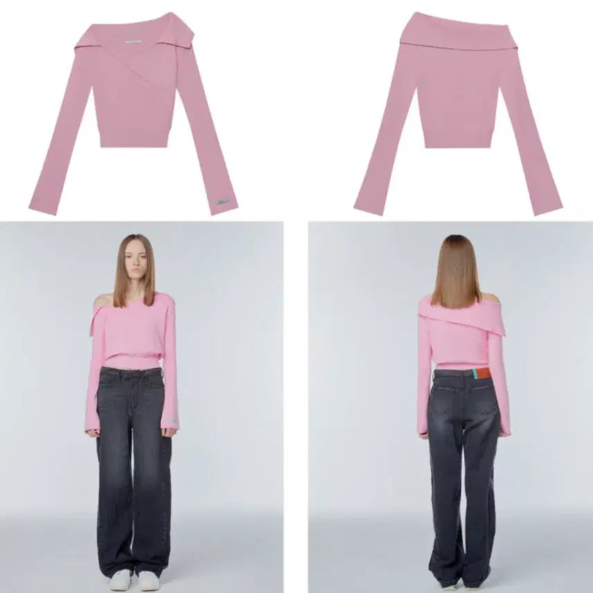 [BUNJANG] InstantFunk One Shoulder Cross Knit / 인스턴트펑크 원숄더 크로스 니트