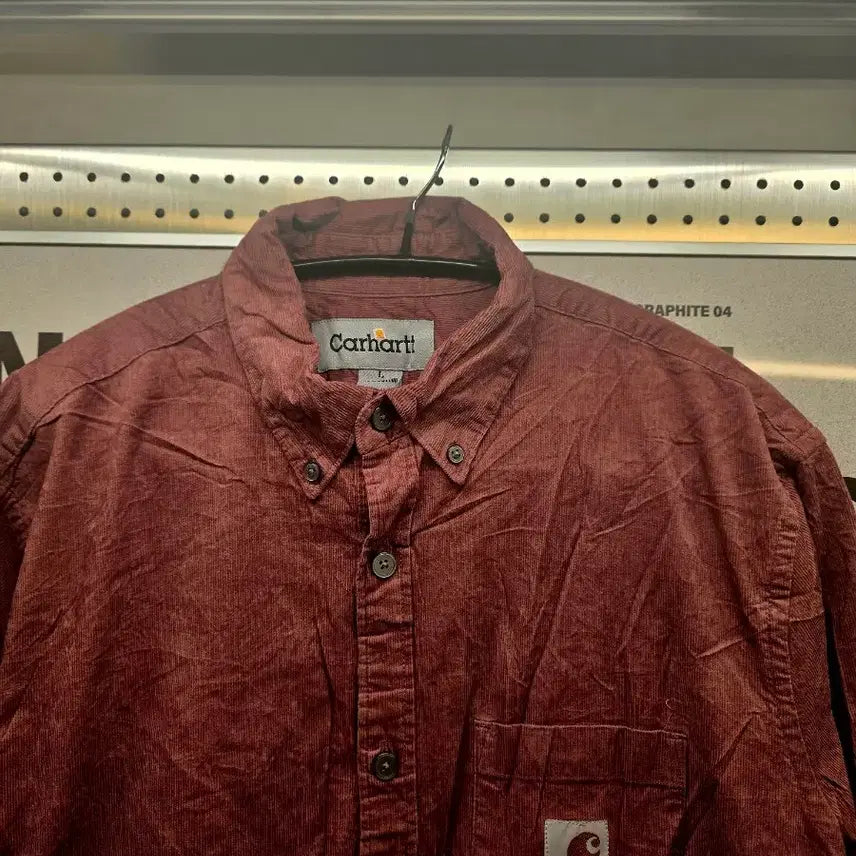 [BUNJANG] Carhartt Burgundy Long Sleeve Shirt / [봄셔츠]칼하트 긴팔 셔츠 버건디