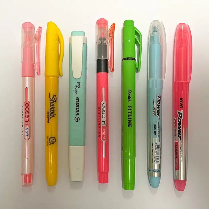 [BUNJANG] Assorted 7-Piece Highlighter Set / 형광펜 7개
