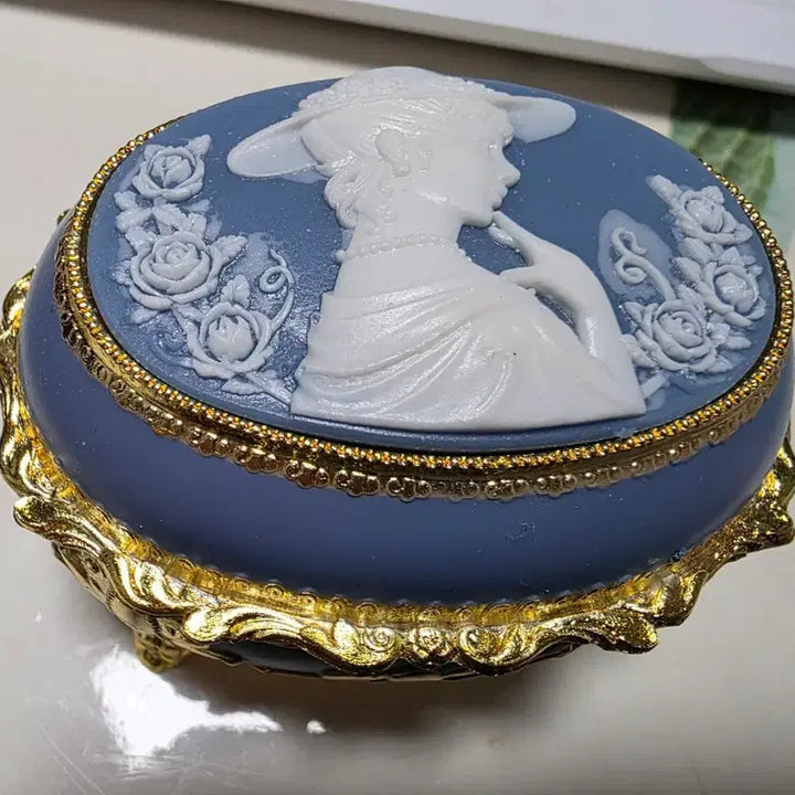 [SOLD OUT] 카메오 스타일 보석함 앤틱풍 블루