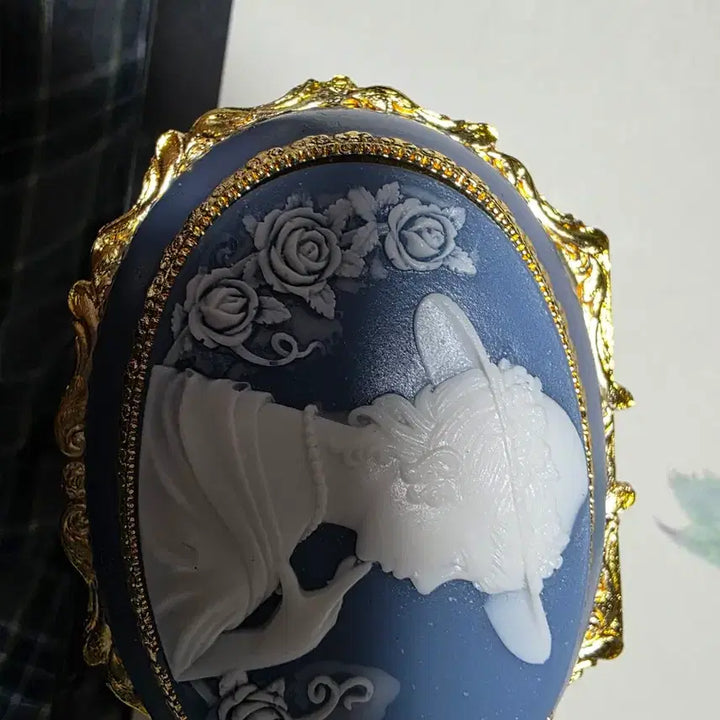 [SOLD OUT] 카메오 스타일 보석함 앤틱풍 블루