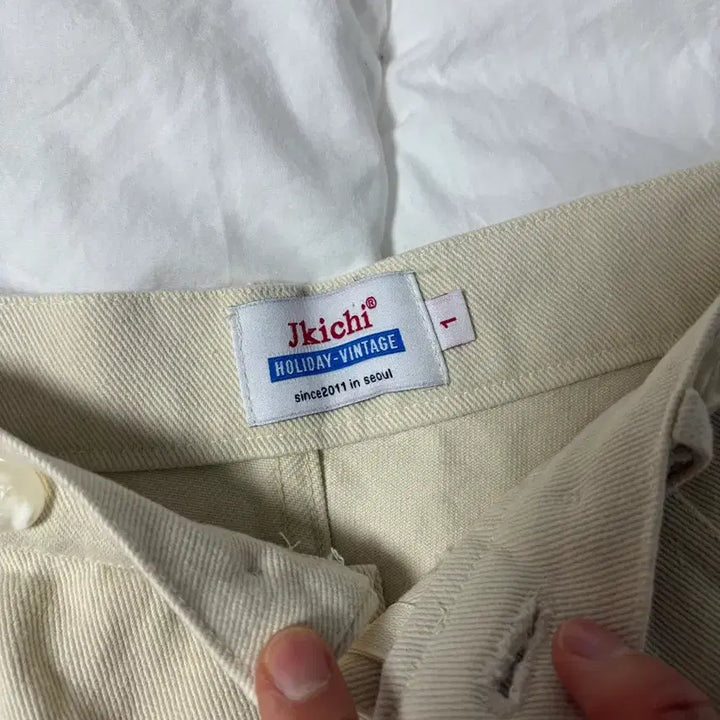 [BUNJANG] Jayki_Chi Ivory Pants / 제이키치 반바지 도매텍 아이보리팬츠