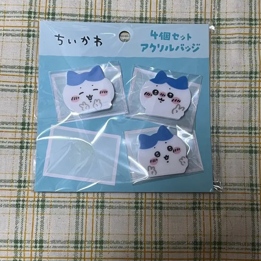 [BUNJANG] Chiikawa Hachiwara Acrylic Badge Piece Set / 치이카와 아크릴 뱃지 피스 하치와레