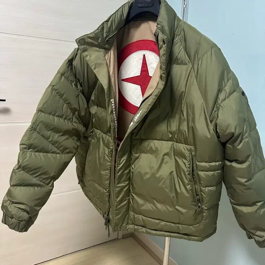 [BUNJANG] Supreme Stone Island FW23 Reversible Puffy Jacket Olive L / 스톤아일랜드X슈프림 FW23리버시블 퍼피패딩 올리브L (새상품급)