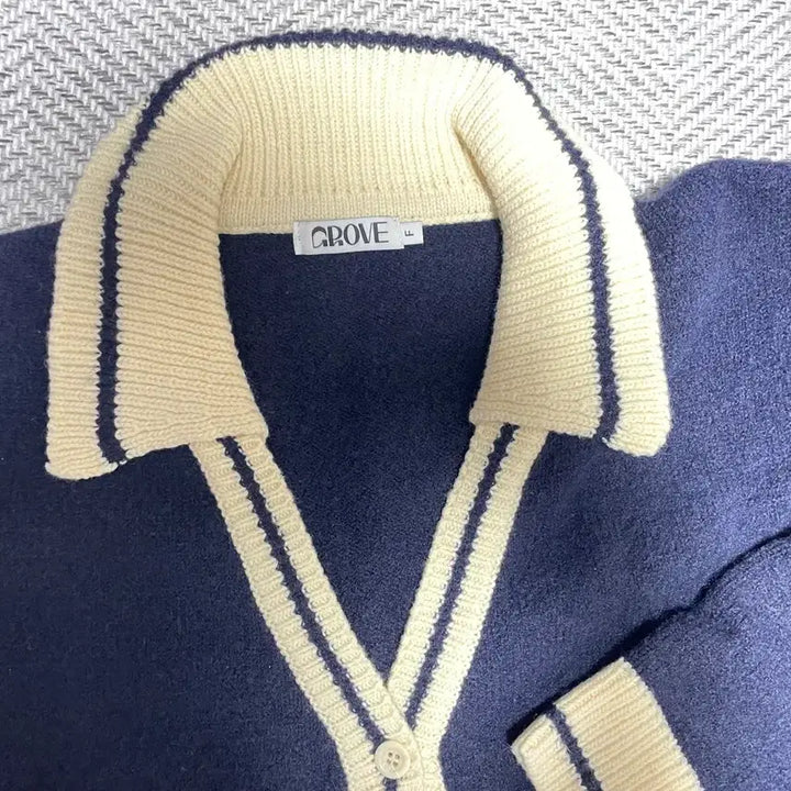 [BUNJANG] Groove Knit Cardigan & Skirt Set (Navy) / 그로브 니트 가디건 스커트 셋업 네이비