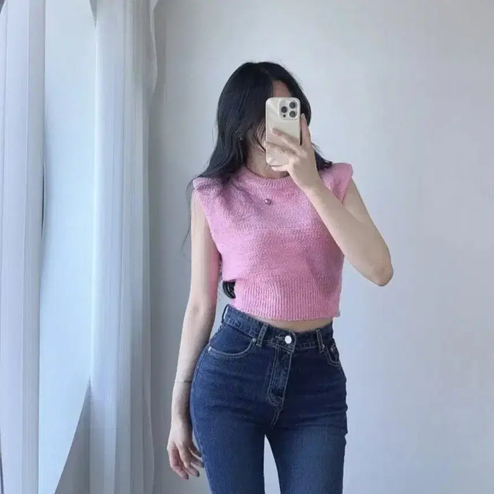 [BUNJANG] High-Waist Bootcut Jeans with Hip Padding / 새상품) 골반뽕 부츠컷 진청