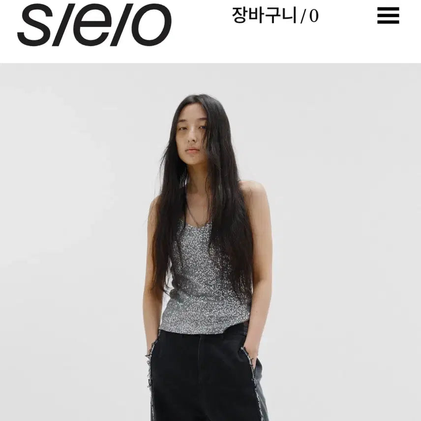 [BUNJANG] SEO Sequin Camisole Top / SEO 에스이오 스팽글 캐미솔 탑 스팽글나시 스팽들 뷔스티에