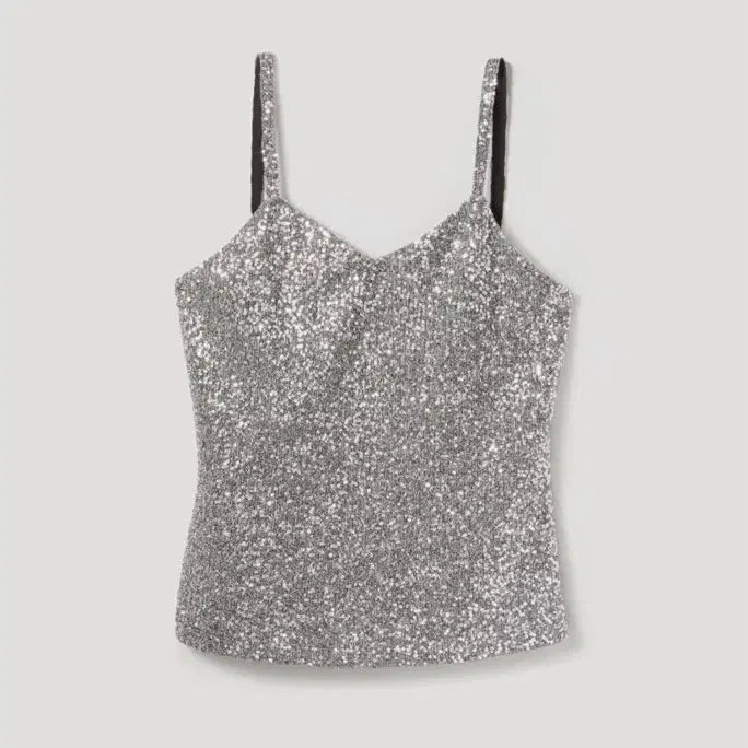 [BUNJANG] SEO Sequin Camisole Top / SEO 에스이오 스팽글 캐미솔 탑 스팽글나시 스팽들 뷔스티에